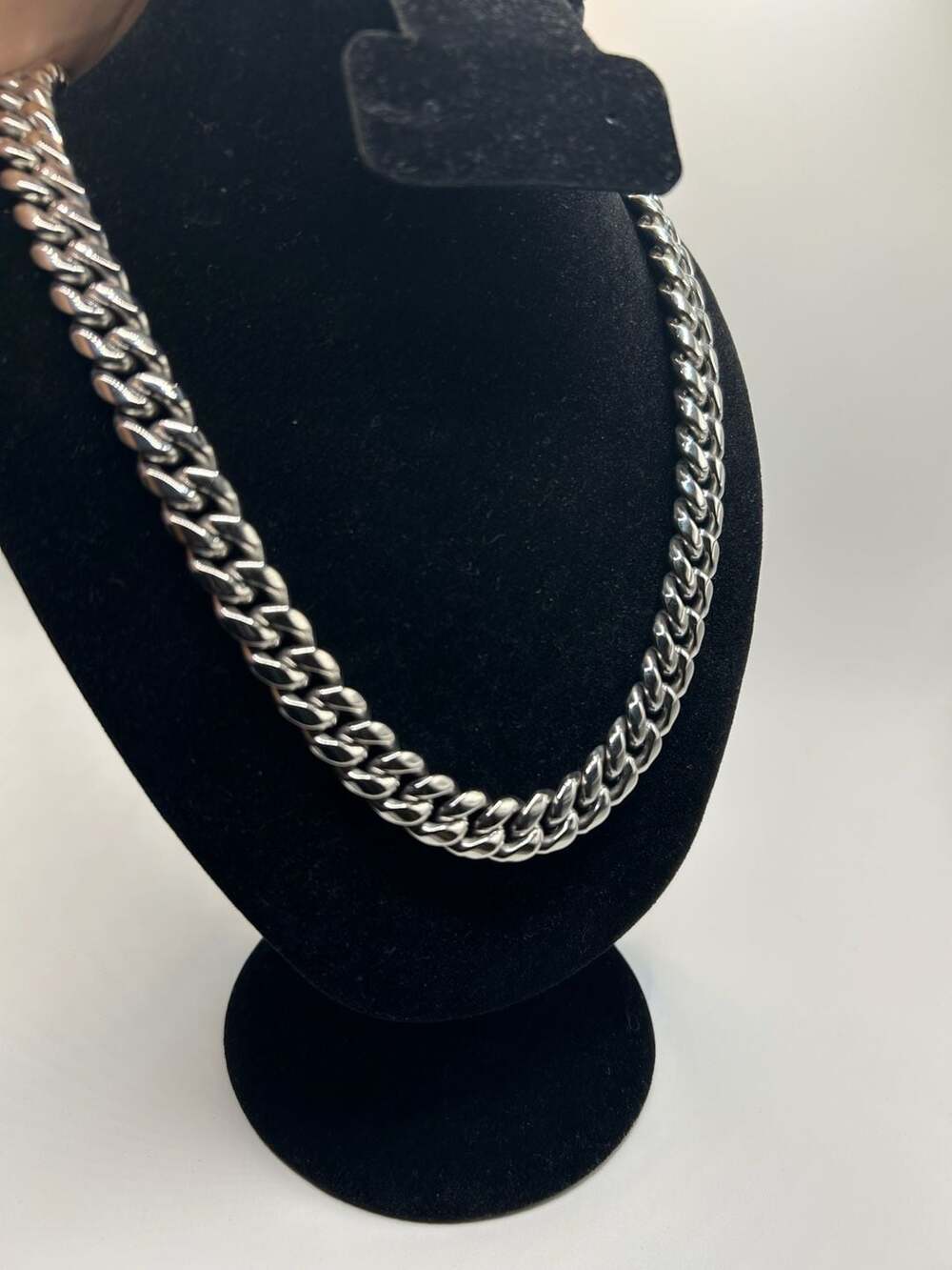Men's Miami Cuban Link Chain Sterling Silver 10mm Thick Italy Made 22 Inch Heavy